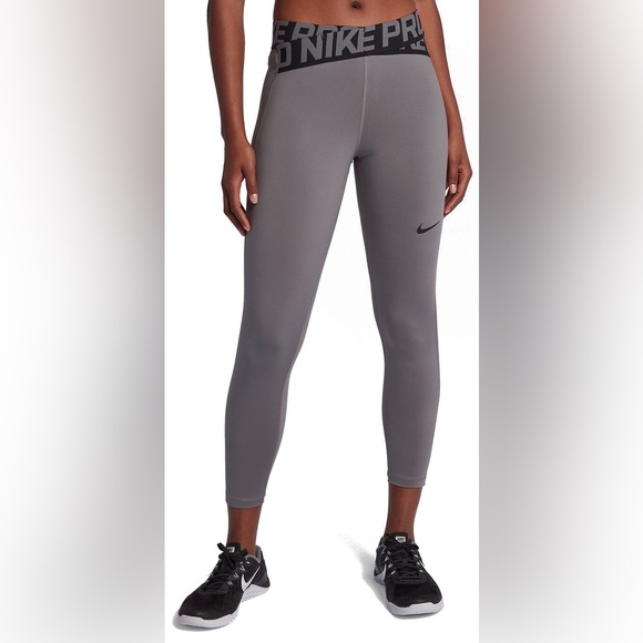 Nike Pants - Nike Grey Leggings CROSSOVER Waist size Medium